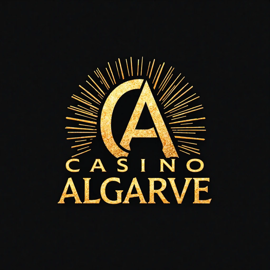 Logotipo CasinoAlgarveMap: sol sobre falésias